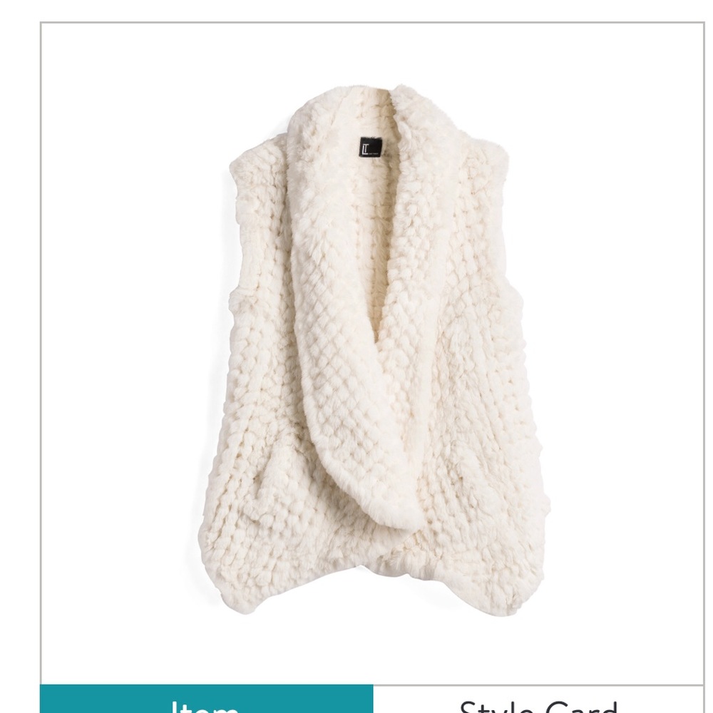 Cream faux fur vest